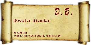 Dovala Bianka névjegykártya